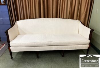10269-1-Federal Style White Uph Sofa