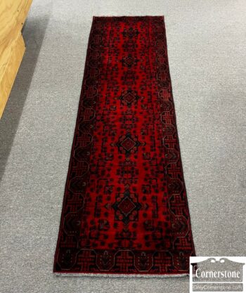 10291-3-Wool Hand Knotted Afgan Runner