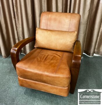 10323-2-Henredon Contemp Leather Chair