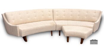 10326-10-Stickley Curved Sectional w Ottoman