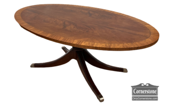 10335-5-EA Oval Pedestal Coffee Table