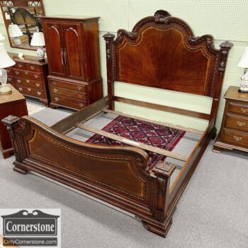 10467-12-King Sleigh Bed Ornate Frame