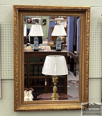 10467-16-Rectangular Mirror Ornate Gold Frame