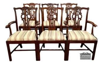 10543-5-Set of 6 Chippendale Chairs