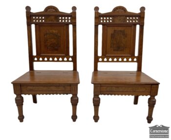 10731-25-Pr Carved Chairs with Storage Seat