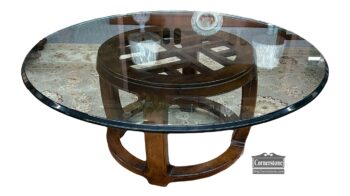 11518-4-Henredon Glass Top Asian Coffee Table