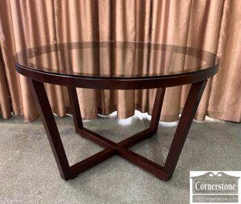 11654-4-Round Glass Top Dining Table