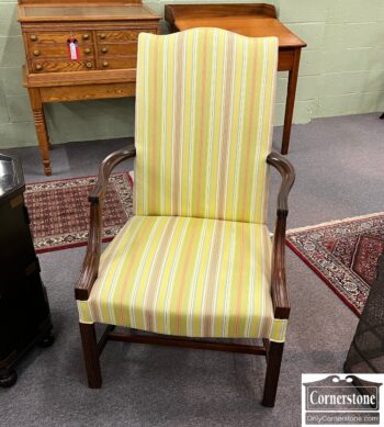 Occasional Chair with Striped Fabric