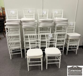 12387-28-Pr White Catering Chairs
