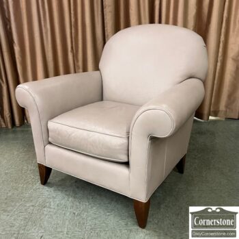 12434-2-Taupe Leather Club Chair