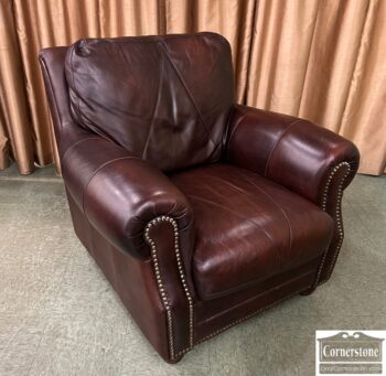 12473-6-Italrom Brown Leather Club Chair
