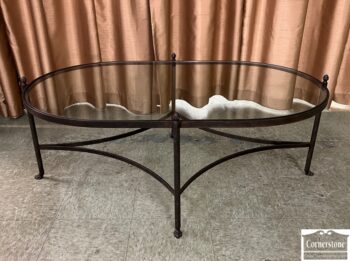 12635-12-Oval Metal Coffee Table