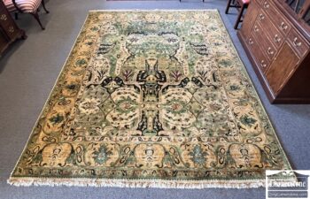12635-20-Wool Hand Knotted Rug