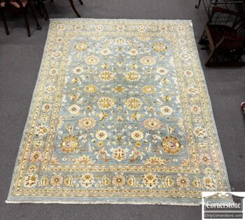 12862-17-Wool Hand Knotted Room Size Rug