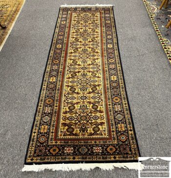 12929-21-Wool Hand Knotted Runner