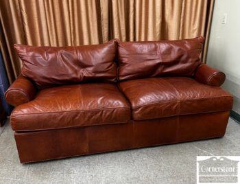 12939-1-EA Brown Leather Sofa