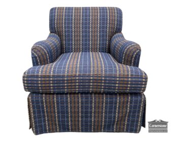 13333-28-Blue Rolled Arm Club Chair