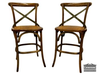 13382-4-Pr Counter Stools Rattan Seats