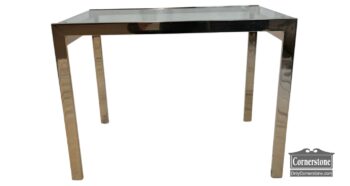 13588-4-Chrome and Glass End Table