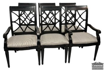 13677-1-Set of 6 Black Dining Chairs