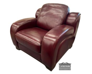 13840-2-Flexsteel Red Leather Chair