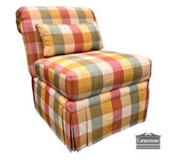 13927-2-Slipper Chair Plaid