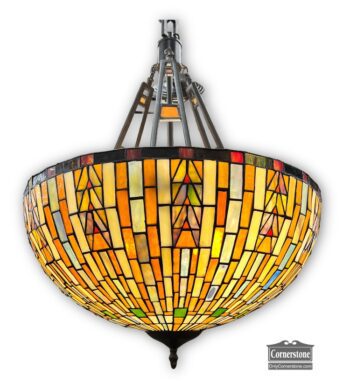 13974-6-Arts and Crafts Style Hanging Fixture