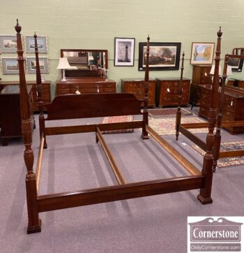 5000-1069-Sol Cher King Rice Carved Poster Bed