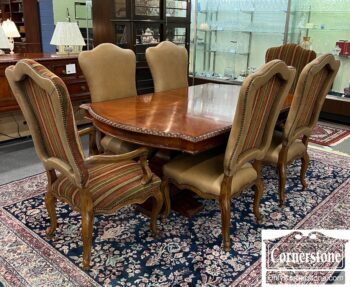 Hickory White Table with 2 Leaves & 6 Chairs