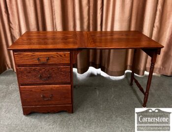 5000-1409-3 Drawer Oak Antique Stand Cabinet