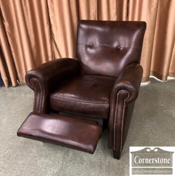 5000-1410-Bernhardt Brown Leather Recliner