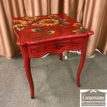 5001-2694-1 Drawer Red Distressed Table