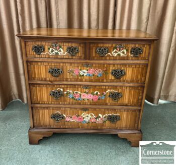 5001-2952-Satinwood Chest with Paint Decoration