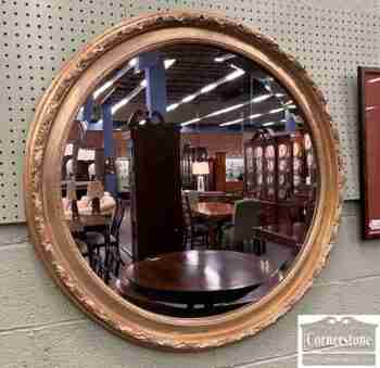 5005-129-Round Gold Mirror