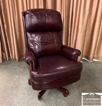 5005-1371-Hickory Leather Exec Desk Chair