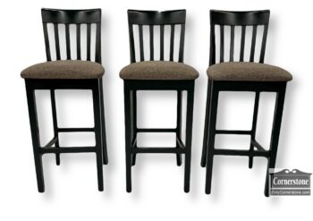 5005-1658-3 Distressed Black Bar Stools