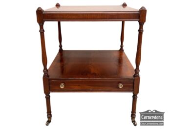 5005-1836-Yew Wood 2 Tier End Table