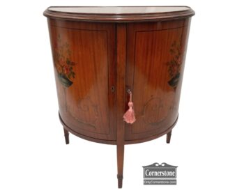 5005-1844-Painted Demilune Cabinet