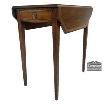 5005-1871-Inlaid 1 Drawer Pembroke Table