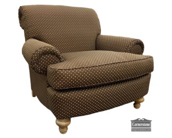 5005-1907-Brown Upholstered Accent Chair