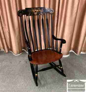 5005-195-Hitchcock Maple Stenciled Rocker
