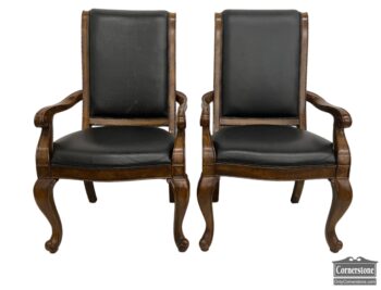 5005-1952-Pair of Arm Chairs Black Uph