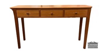 5005-1961-Cherry 3 Drawer Hall Table