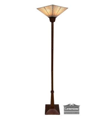 5005-1967-Wood Torchiere Lamp