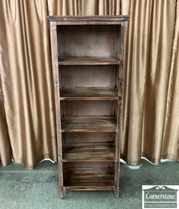 5010-137-Tall Narrow Rustic Bookcase