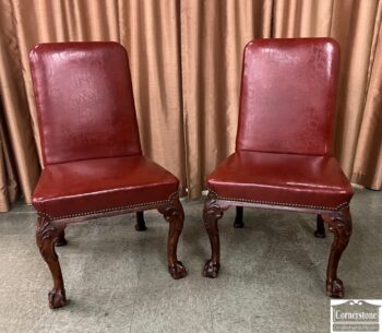 5010-152-Pr of Leather Side Chairs