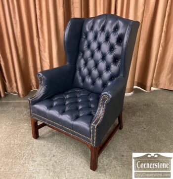 5010-173-Blue Vinyl Wing Chair