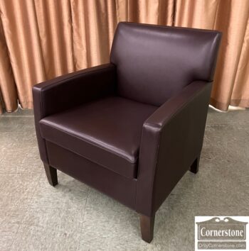 5010-193-Bernhardt Brown Leather Club Chair