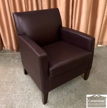 5010-194-Bernhardt Brown Leather Club Chair