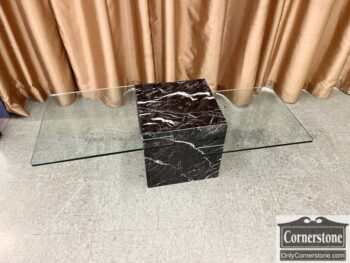 5010-316-Marble and Glass Coffee Table